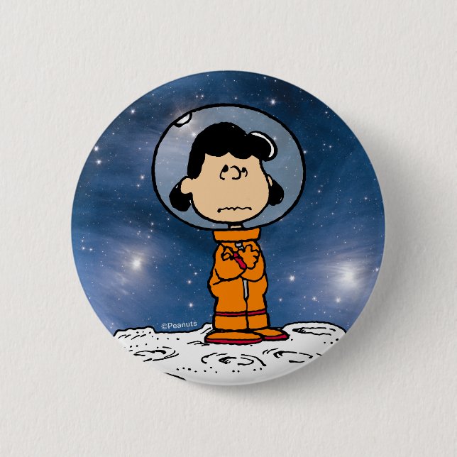 Badge Rond 5 Cm ESPACE | Lucy Astronaut (Devant)