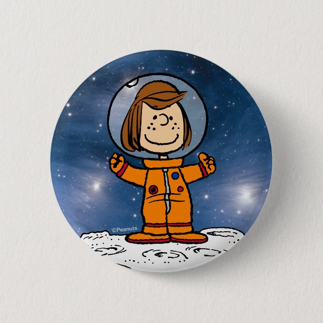 Badge Rond 5 Cm ESPACE | Peppermenthe Patty Astronaut (Devant)