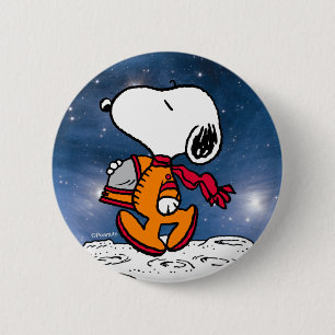 Badge Rond 5 Cm ESPACE   Snoopy