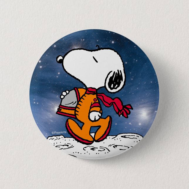 Badge Rond 5 Cm ESPACE | Snoopy (Devant)