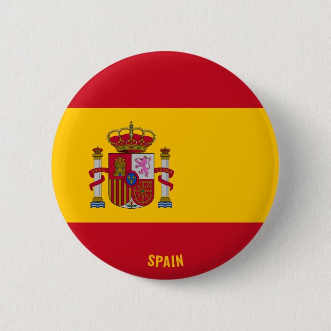 Badge Rond 5 Cm Espagne Drapeau patriotique (Devant)