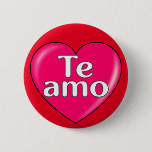 Badge Rond 5 Cm Espagnol - Je vous aime