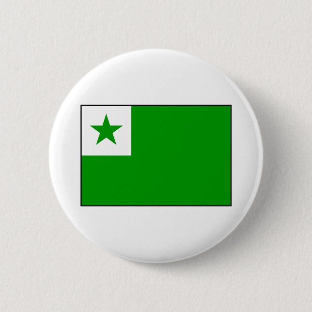 Badge Rond 5 Cm Espéranto - drapeau d'Esperantist (Devant)