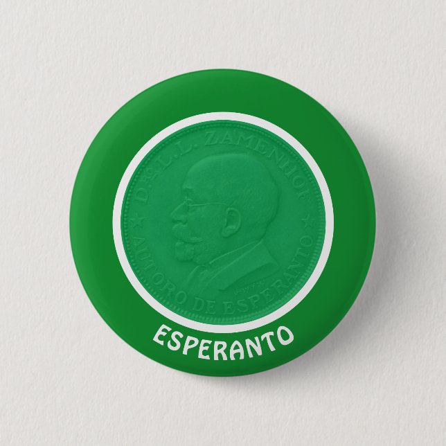 Badge Rond 5 Cm Espéranto/Zamenhof, (Devant)