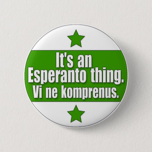 Badge Rond 5 Cm EsperantoThing (Devant)