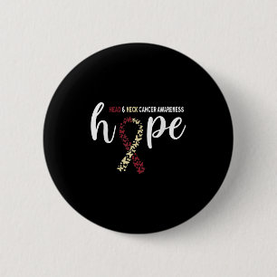 Badge Rond 5 Cm Espérer La Sensibilisation À La Tête Et Au Cancer