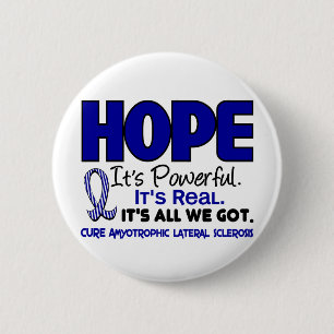 Badge Rond 5 Cm ESPOIR 1 de SAL Lou Gehrig's Disease