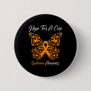 Badge Rond 5 Cm Espoir de guérison papillon leucémie cancer du san