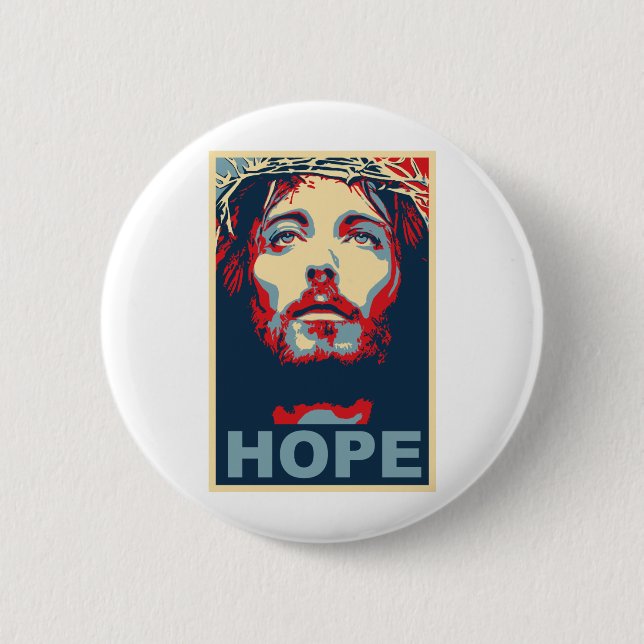 Badge Rond 5 Cm Espoir de Jésus-Christ (Devant)
