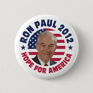 Badge Rond 5 Cm Espoir de Ron Paul pour l'Amérique