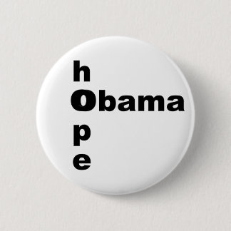 Badge Rond 5 Cm Espoir et Obama