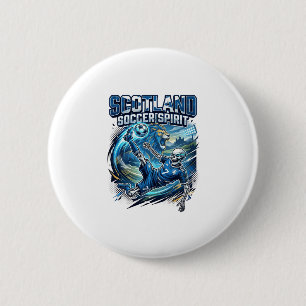 Badge Rond 5 Cm Esprit de football d'Écosse Striker squelette Nati