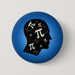 Badge Rond 5 Cm Esprit de pi - bouton de maths