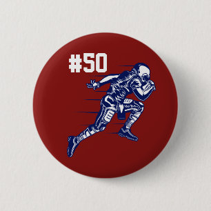 Badge Rond 5 Cm Esprit d'école de joueur de football de papa de