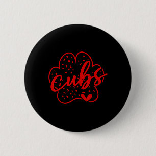 Badge Rond 5 Cm Esprit d'équipe de fan de sport scolaire Cubs Vint