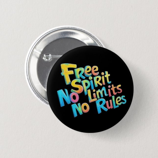 Badge Rond 5 Cm Esprit libre coloré (Devant & derrière)