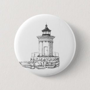 Badge Rond 5 Cm Esquisse de lumière de bogue