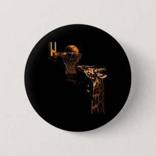 Badge Rond 5 Cm Esquisse Giraffe Animal Art Sketll Lover Slam Dunk
