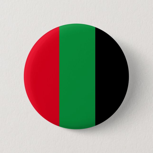 Badge Rond 5 Cm Essence panafricaine : rouge, vert et noir (Devant)