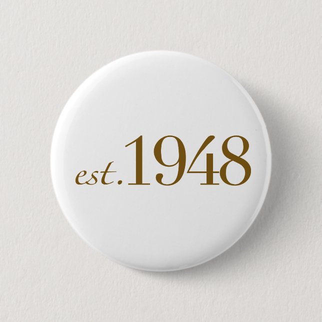 Badge Rond 5 Cm Est 1948 (Devant)