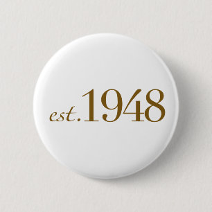 Badge Rond 5 Cm Est 1948