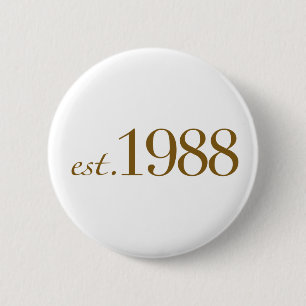 Badge Rond 5 Cm Est 1988