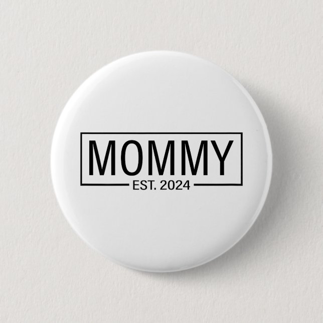 Badge Rond 5 Cm Est 2024 Bientôt Être Mommy 2024 Annonce De Grosse (Devant)