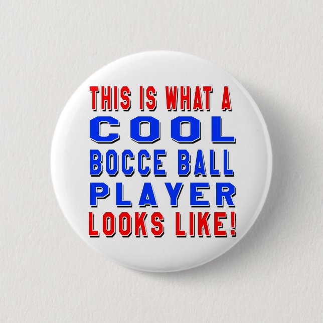 Badge Rond 5 Cm Est c'à ce qu'un joueur frais de boule de Bocce (Devant)