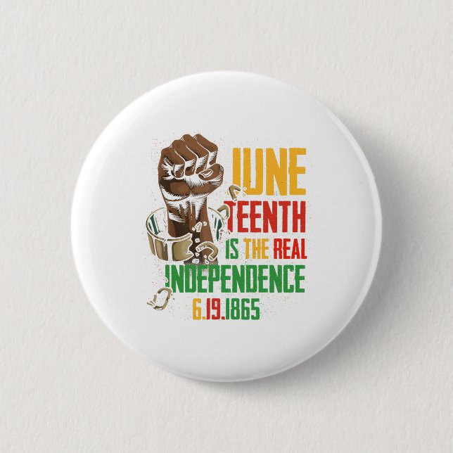 Badge Rond 5 Cm Est-ce que la véritable fête de l'indépendance est (Devant)