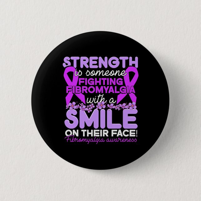 Badge Rond 5 Cm Est-Ce Que Quelqu'Un Combat La Fibromyalgie Pour L (Devant)
