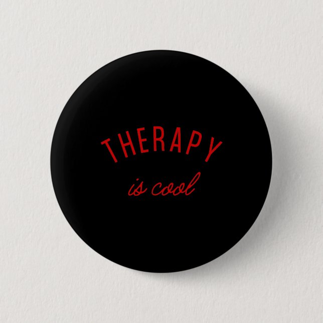 Badge Rond 5 Cm Est-Cool Thérapeute de sensibilisation aux problèm (Devant)