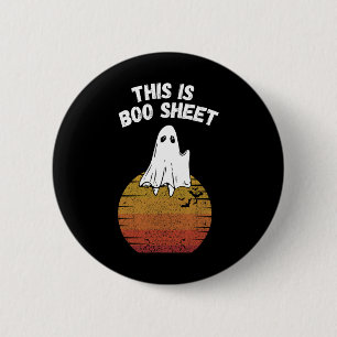 Badge Rond 5 Cm Est Costume Facile Halloween Rétro Fantôme Feuille