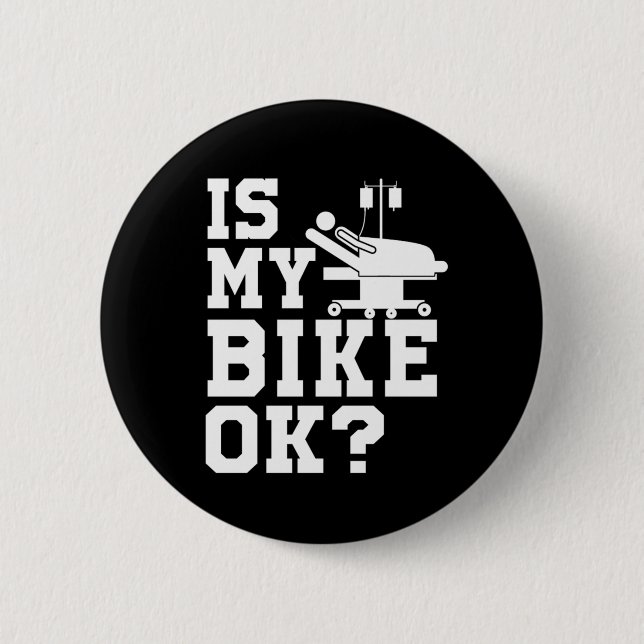 Badge Rond 5 Cm Est Mon Vélo Ok BMX Cyclisme MTB Vélo Cadeau (Devant)