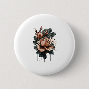 Badge Rond 5 Cm Esthétique Fée Goblincore Et Cottagecore Champigno