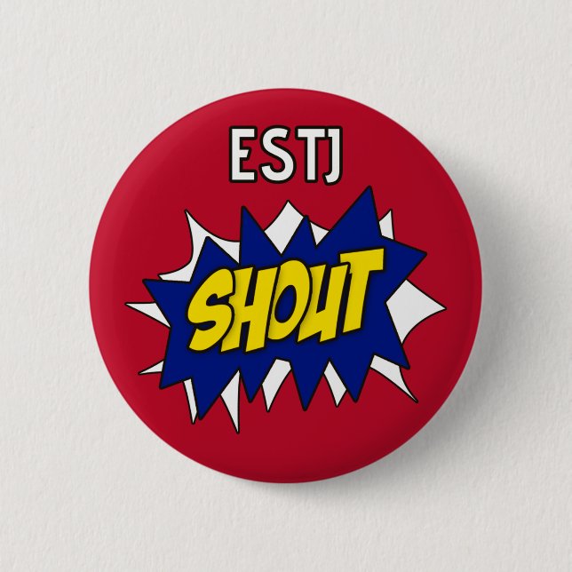 Badge Rond 5 Cm ESTJ "cri !" Bouton (Devant)
