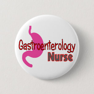 Badge Rond 5 Cm Estomac unique d'INFIRMIÈRE de gastroentérologie