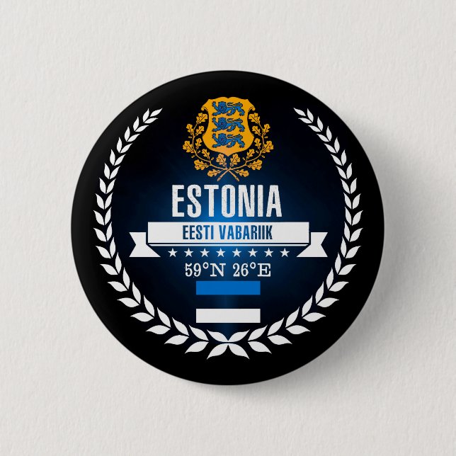 Badge Rond 5 Cm Estonia (Devant)