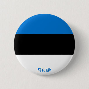 Badge Rond 5 Cm Estonie Drapeau charmant patriotique