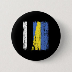 Badge Rond 5 Cm Estonie Ukraine Demi-drapeau Estonien Ukrainien Hé