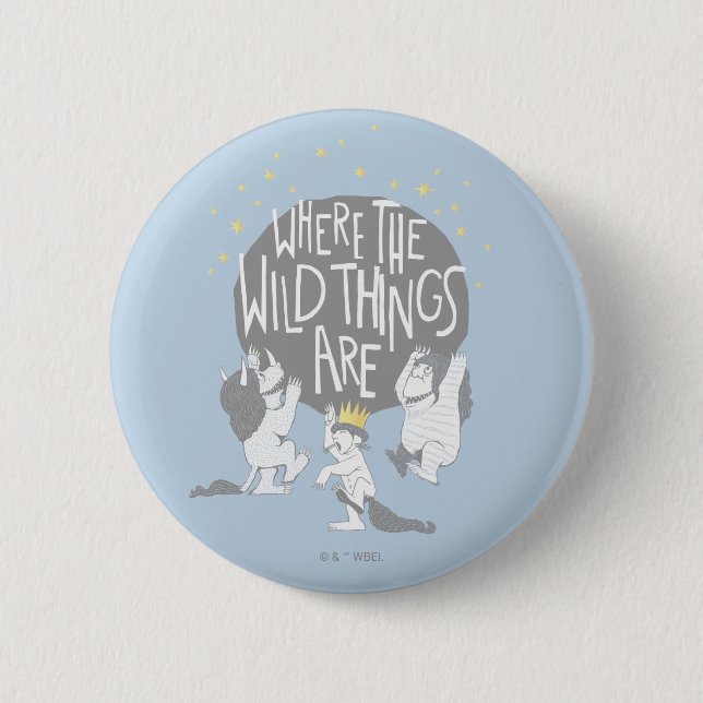 Badge Rond 5 Cm Et ils rugirent de terribles rugissements! (Devant)
