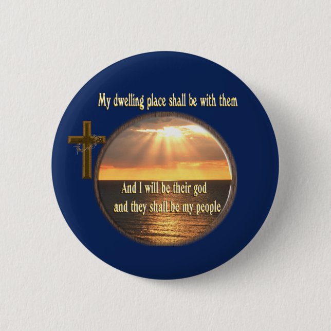 Badge Rond 5 Cm Et je serai leur Dieu (Devant)