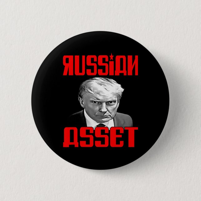 Badge Rond 5 Cm Et russe - Trump  (Devant)