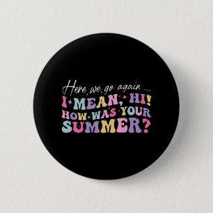 Badge Rond 5 Cm Et voilà que ça recommence Je veux dire salut comm