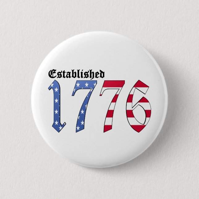 Badge Rond 5 Cm Établi 1776 (Devant)