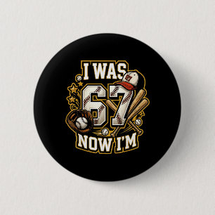 Badge Rond 5 Cm était 6 7 Garçon d'anniversaire Baseball Drôle 6 7