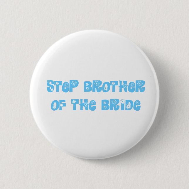Badge Rond 5 Cm Étape Frère de la mariée (Devant)