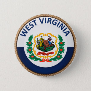 Badge Rond 5 Cm État de bouton de joint de drapeau de la Virginie
