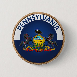Badge Rond 5 Cm État de bouton de joint de drapeau de Pennsylvanie