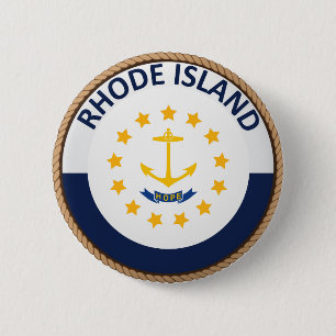 Badge Rond 5 Cm État de bouton de joint de drapeau d'île de Rhode