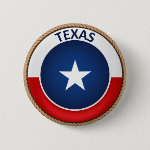 Badge Rond 5 Cm État de bouton de joint de drapeau du Texas